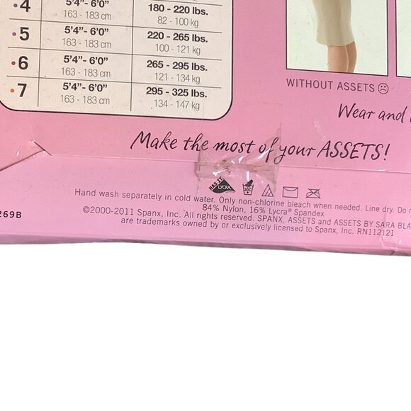 Spanx Love Your Assets High-Waist Shaping Pantyhose Sz 4 Nude Waist Control - Picture 6 of 7